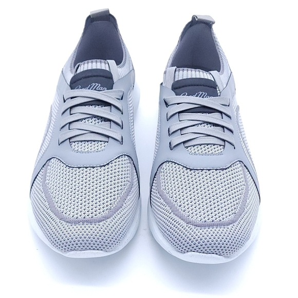 Good Man Brand Mens Grey Knit Trainers Sneakers Size 11 Italy $298 New In Box main image 8